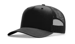 Richardson 112FPC Five Panel Champ Trucker Hat in Black