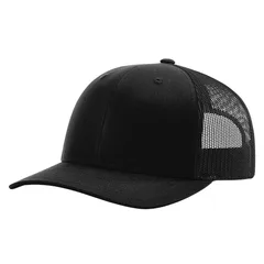 Richardson 112PL 112+ R-Flex Adjustable Trucker Cap in Black