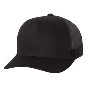 YP Classics 6606 Retro Trucker Cap in Black
