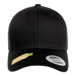 Flexfit 6606R Sustainable Retro Trucker Hat in Black